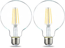 Carica l'immagine nel visualizzatore di Gallery, AmazonBasics Lampadina LED Globo E27 a filamento, 7W (equivalenti Trasparente - Ilgrandebazar