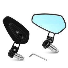 Carica l'immagine nel visualizzatore di Gallery, Yizhet Universale 7/8" 22mm Specchio Moto, Retrovisore CNC Alluminio Nero - Ilgrandebazar