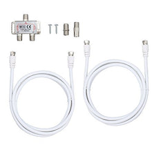 Carica l'immagine nel visualizzatore di Gallery, ESYNiC 2 Way TV CATV Broadband Splitter 2500MHz / 2 Vie Cavo Splitter...
