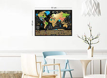 Carica l'immagine nel visualizzatore di Gallery, Due Mappe Da Grattare: Mappa Del Mondo Grattare Con Bandiere (61x43 Cm) +... - Ilgrandebazar
