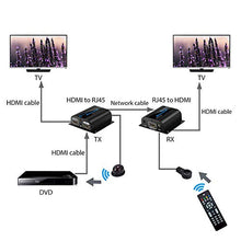 Carica l'immagine nel visualizzatore di Gallery, ESYNiC 1080P 60M HDMI Extender con 2 Porta Splitter Loop su Singolo...