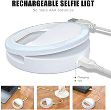 Carica l'immagine nel visualizzatore di Gallery, Ring Light,Selfie Light Luce per Selfie ricaricabile con 36 LED bianca