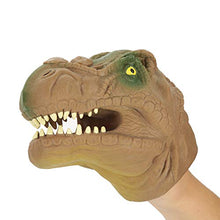 Carica l'immagine nel visualizzatore di Gallery, Dinosauro Mano Puppet Gloves, 6 Pollici Tyrannosaurus Rex Gioco di Marrone - Ilgrandebazar
