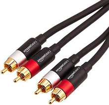 Carica l'immagine nel visualizzatore di Gallery, AmazonBasics - Cavo audio RCA da 2 maschi a 2 maschi, 1,2 metri m