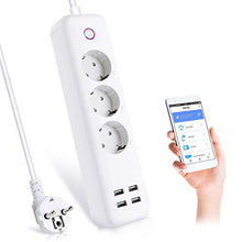 Carica l'immagine nel visualizzatore di Gallery, Ciabatta WiFi Intelligente Multipresa a 3 AC+ 4 USB Controllo Remoto Alexa,...