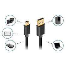 Carica l'immagine nel visualizzatore di Gallery, deleyCON 3m mini USB 2.0 cavo ad alta velocità - Una spina a - Ilgrandebazar