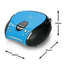 Carica l'immagine nel visualizzatore di Gallery, Lenco SCD-24 Stereo Boombox, Radio FM, CD-Player, Blu/Nero