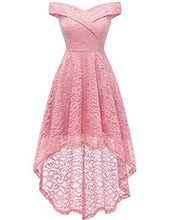 Carica l'immagine nel visualizzatore di Gallery, HomRain Abiti da Donna Elegante off Spalla a Pieghe S, Pink - Ilgrandebazar