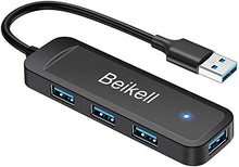 Carica l'immagine nel visualizzatore di Gallery, Beikell Hub USB 3.0, 4 Porte Ultra Sottile per MacBook Air, Mac...
