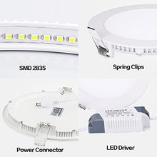 Carica l'immagine nel visualizzatore di Gallery, RPA6WW, Confezione da 2 pezzi LED 6W, Rotondo 120mm, Bianco Caldo 3000K... - Ilgrandebazar