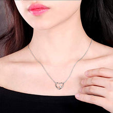 Carica l'immagine nel visualizzatore di Gallery, Qings - Collana con Ciondolo a Forma di Cuore, in Argento Sterling Silver