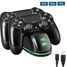Carica l'immagine nel visualizzatore di Gallery, Base di Ricarica Doppio per Controller PS4, Stazione con Black