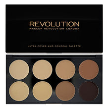 Carica l'immagine nel visualizzatore di Gallery, Makeup Revolution Ultra Cover &amp; Nascondere Palette Medium Dark, 10 G - Ilgrandebazar