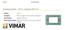 Carica l'immagine nel visualizzatore di Gallery, Supporto Vimar Plana 3 Moduli +Viti 14613 - Ilgrandebazar