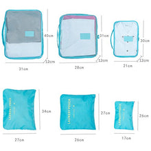 Carica l'immagine nel visualizzatore di Gallery, Organizer per Valigie Cubo di Viaggio, EASEHOME Impermeabile Fiore Blu Scuro