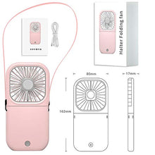 Carica l'immagine nel visualizzatore di Gallery, McNory USB Portatile Ricaricabile Fan Mini Pieghevole Neck Rosa