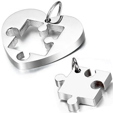 Carica l'immagine nel visualizzatore di Gallery, Oidea Collana per Coppia Lovers in Acciaio Inox con Pendente Argento - Ilgrandebazar