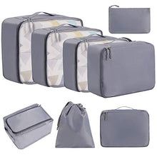 Carica l'immagine nel visualizzatore di Gallery, Eono by Amazon - Organizer Valigia Set di 8, cubi da viaggio, Grigio