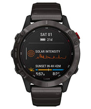 Carica l'immagine nel visualizzatore di Gallery, Garmin fēnix 6 Pro Solar, 47mm Grigio Ardesia con Cinturino Nero - GPS...
