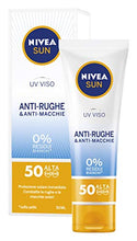 Carica l'immagine nel visualizzatore di Gallery, Nivea Sun UV Viso Crema Solare Anti-Rughe &amp; Anti-Macchie FP50, 50 ml - Ilgrandebazar