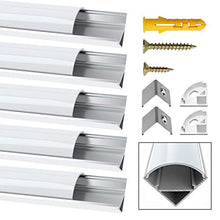 Carica l'immagine nel visualizzatore di Gallery, Jirvyuk LED Profilo in Alluminio Per Luci Strip con copertina bianca... - Ilgrandebazar