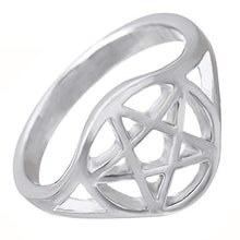 Carica l'immagine nel visualizzatore di Gallery, My Shape Anello da Uomo pentacolo Pentagram Wicca Witchcraft Pagan Donna... - Ilgrandebazar