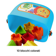 Carica l'immagine nel visualizzatore di Gallery, Fisher-Price FFC84 Secchiello con Cercaforme, 10 Blocchi Assortiti, Bambini...
