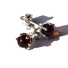 Carica l'immagine nel visualizzatore di Gallery, Camaleonte Orecchini a Bottone in Argento Sterling Massiccio 925 con Ambra... - Ilgrandebazar