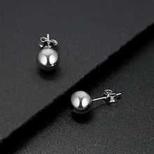 Carica l'immagine nel visualizzatore di Gallery, Finrezio Orecchini A Bottone In Argento 925 Per Donna A Sfera... - Ilgrandebazar