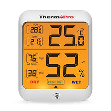 Carica l'immagine nel visualizzatore di Gallery, ThermoPro TP53 Termometro Igrometro Interno Misuratore di Umidità e...