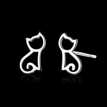 Carica l'immagine nel visualizzatore di Gallery, Belons, orecchini a forma di gatto, in argento Sterling 925, per bambina - Ilgrandebazar