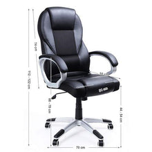 Carica l'immagine nel visualizzatore di Gallery, SONGMICS Sedia da UfficioStabile, Resistente, 73 x 70 x 122 cm, Nero - Ilgrandebazar