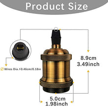 Carica l'immagine nel visualizzatore di Gallery, DiCUNO E27 Vintage Portalampada, Edison retro lampada a 6P, Brass - Ilgrandebazar