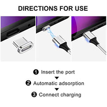 Carica l'immagine nel visualizzatore di Gallery, ZKAPOR Magnetico Cavo USB [2Pezzi, 1m] Connettore USB-C