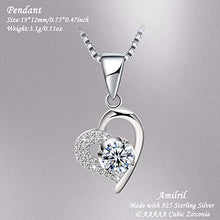 Carica l'immagine nel visualizzatore di Gallery, Amilril Collana Cuore Donna, Argento Sterling 925 Ciondolo Cuore, Regali... - Ilgrandebazar
