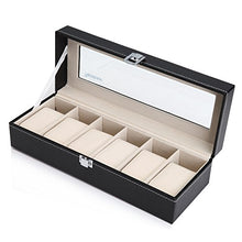 Carica l'immagine nel visualizzatore di Gallery, Readaeer scatola porta orologi per 6 Box Storage con coperchio in...