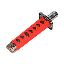 Carica l'immagine nel visualizzatore di Gallery, 4HOMART - Pomello del cambio con spada Samurai Rosso-nero