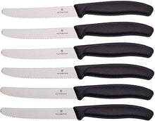 Carica l'immagine nel visualizzatore di Gallery, Victorinox Coltello da tavola con lama 11 cm a manico nero, Nero - Ilgrandebazar