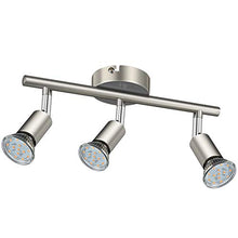 Carica l'immagine nel visualizzatore di Gallery, Faretti LED da soffitto orientabili I plafoniera moderna Nichel Opaco.