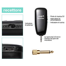 Carica l'immagine nel visualizzatore di Gallery, ZITFRI UHF Microfono Wireless Archetto Professionale 50m di Trasmissione...
