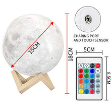Carica l'immagine nel visualizzatore di Gallery, EXTSUD Lampada Lunare 3D Stampata Luna Piena Led Luce Notturna con... - Ilgrandebazar