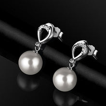 Carica l'immagine nel visualizzatore di Gallery, Perla Orecchini Argento 925 D.Perlla Donne D'acqua Dolce Coltivate a... - Ilgrandebazar