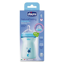 Carica l'immagine nel visualizzatore di Gallery, Chicco 00080837210000 Biberon Natural Feeling, 6m+, 330ml, Azzurro - Ilgrandebazar