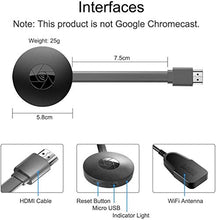 Carica l'immagine nel visualizzatore di Gallery, Wifi Display Dongle, Adattatore Wireless HDMI 1080P TV Black