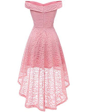 Carica l'immagine nel visualizzatore di Gallery, HomRain Abiti da Donna Elegante off Spalla a Pieghe S, Pink - Ilgrandebazar