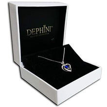 Carica l'immagine nel visualizzatore di Gallery, DEPHINI Blu Collana Cuore – 925 argento ciondolo a forma di cuore con... - Ilgrandebazar
