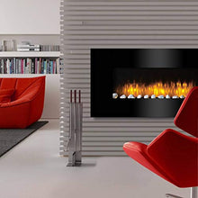 Carica l'immagine nel visualizzatore di Gallery, Classic Fire Riscaldatore a Parete, 2000W, Telecomando, Nero, 105,5 cm - Ilgrandebazar
