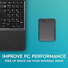 Carica l'immagine nel visualizzatore di Gallery, WD Elements Hard Disk Esterno, Portatile, USB 3.0, 2 TB, Nero 2