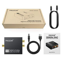 Carica l'immagine nel visualizzatore di Gallery, PROZOR 192Khz DAC Convertitore Audio Digitale ad Analogico con Cavo