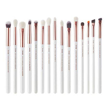 Carica l'immagine nel visualizzatore di Gallery, Jessup 15Pz Bianco perla/Oro rosa Set di pennelli per trucco professionale...